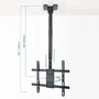 Tooq Soporte de Techo Giratorio para Pantallas 32-75 pulg, Negro